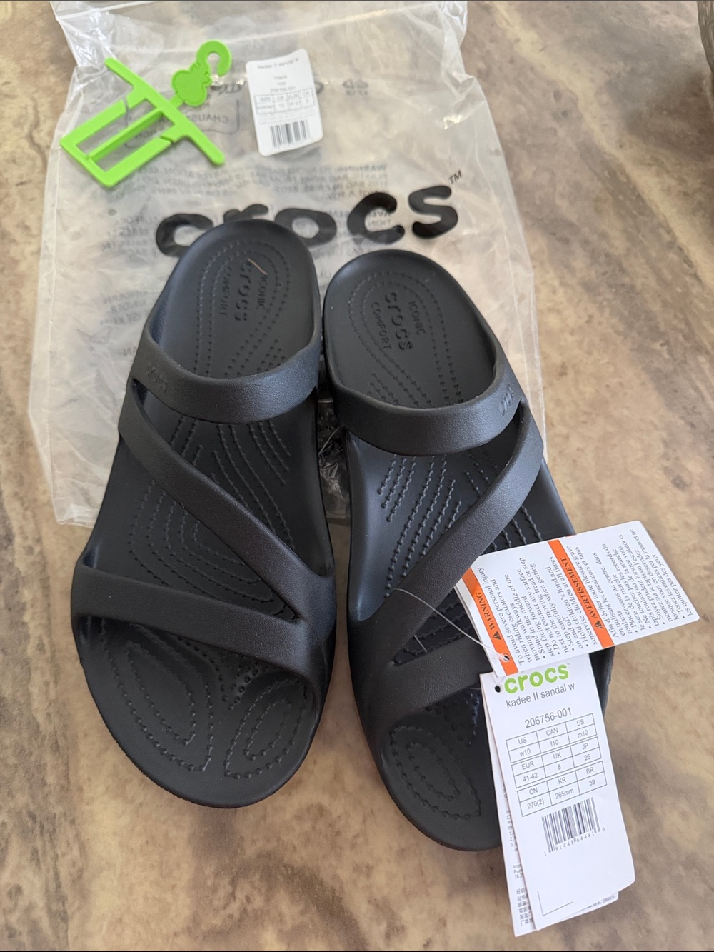 CROCS Men's Black Kadee II Slide Sandal